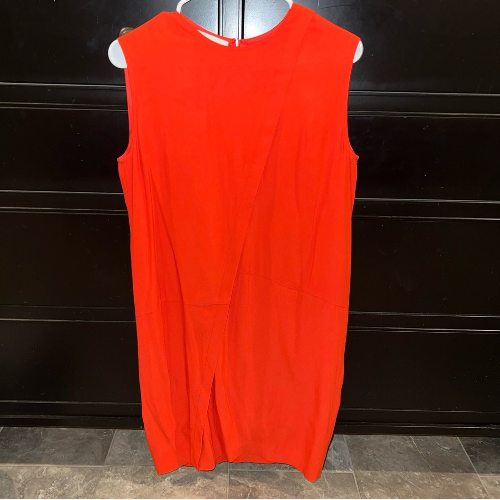 Cedric Charlier Women's Orange Sleeveless Midi Dress 8